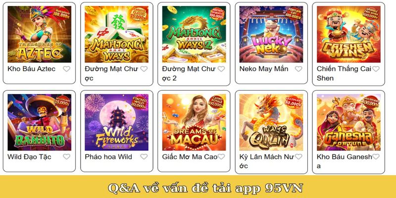 Một số thắc mắc của khách hàng khi tiến hành tải app 95VN 